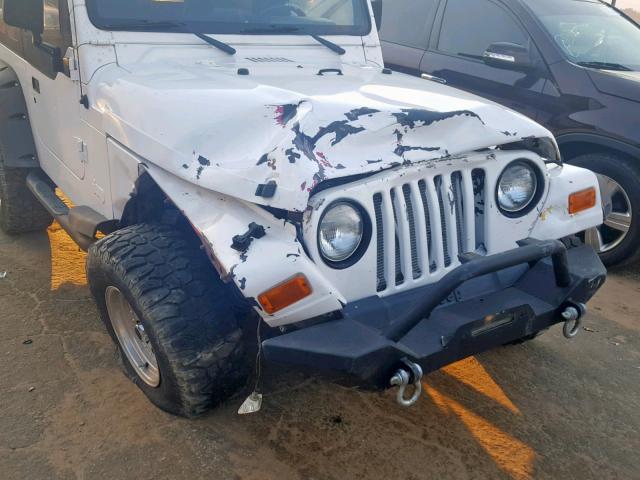 1J4FA49S92P703975 - 2002 JEEP WRANGLER / WHITE photo 9