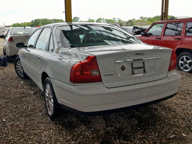 YV1TS92D241345939 - 2004 VOLVO S80 WHITE photo 3