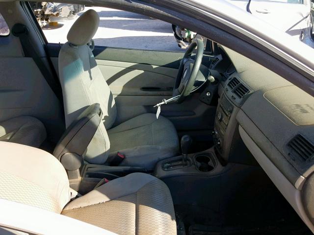 1G1AL15F977264262 - 2007 CHEVROLET COBALT LT SILVER photo 5