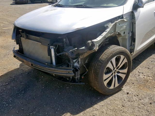 KNDPC3A2XD7420286 - 2013 KIA SPORTAGE E SILVER photo 9