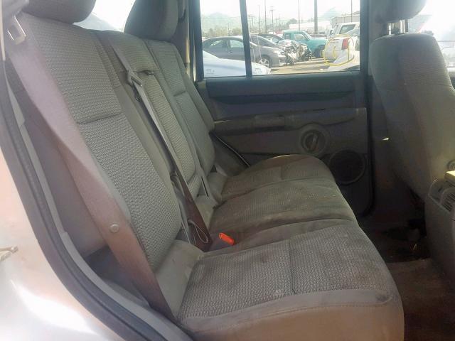 1J8HG48K97C597971 - 2007 JEEP COMMANDER SILVER photo 6