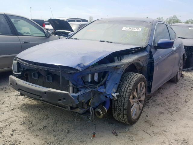 1HGCS21819A001562 - 2009 HONDA ACCORD EXL BLUE photo 2