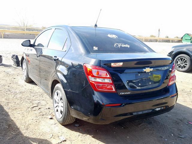 1G1JB5SH0H4140643 - 2017 CHEVROLET SONIC LS BLACK photo 3