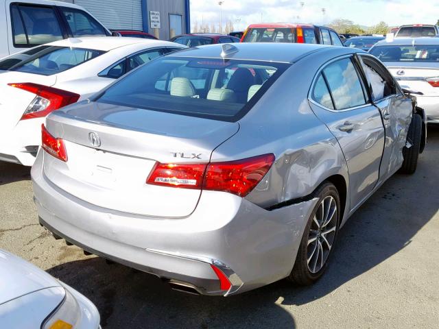 19UUB2F36JA000168 - 2018 ACURA TLX SILVER photo 4