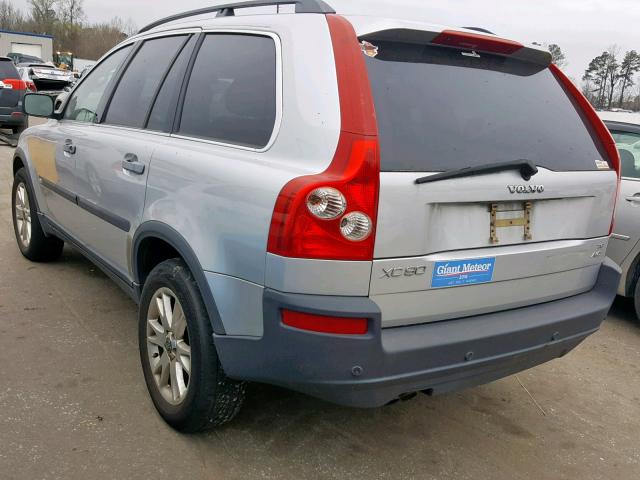 YV1CZ911351171934 - 2005 VOLVO XC90 T6 SILVER photo 3