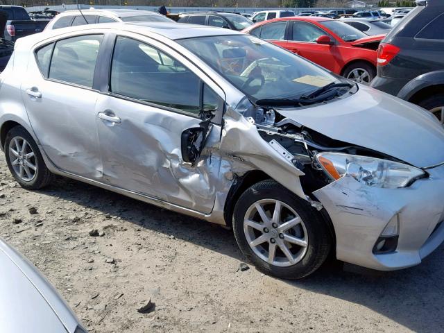 JTDKDTB32D1041963 - 2013 TOYOTA PRIUS C SILVER photo 9