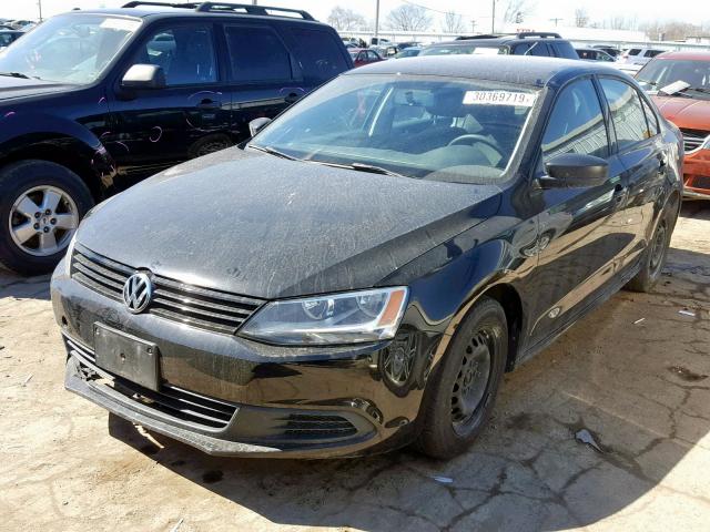 3VW2K7AJXCM360605 - 2012 VOLKSWAGEN JETTA BASE BLACK photo 2