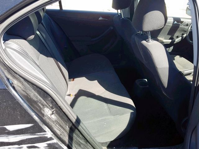 3VW2K7AJXCM360605 - 2012 VOLKSWAGEN JETTA BASE BLACK photo 6