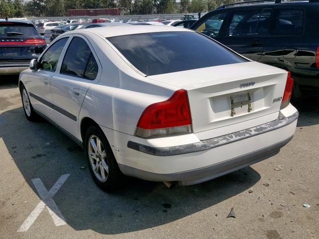 YV1RS61R422167285 - 2002 VOLVO S60 WHITE photo 3