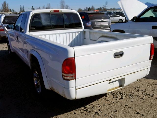 1D7GL72Z73S183700 - 2003 DODGE DAKOTA RT WHITE photo 3