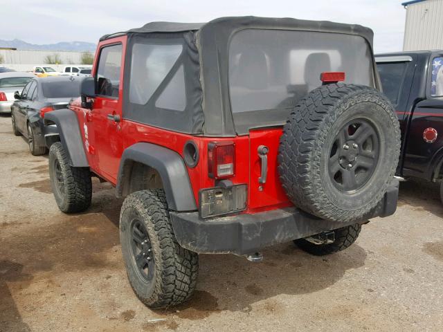 1J4AA2D17BL512785 - 2011 JEEP WRANGLER S RED photo 3