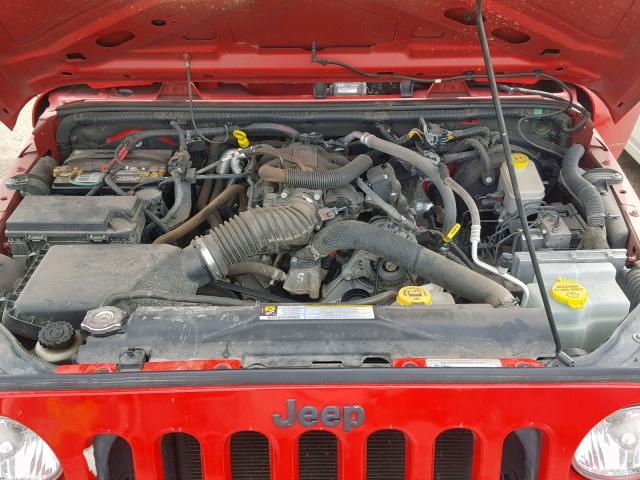 1J4AA2D17BL512785 - 2011 JEEP WRANGLER S RED photo 7