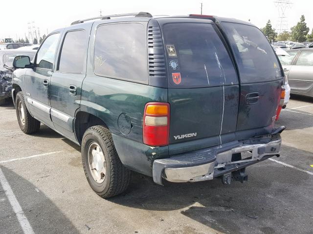 1GKEC13V43R314989 - 2003 GMC YUKON GREEN photo 3