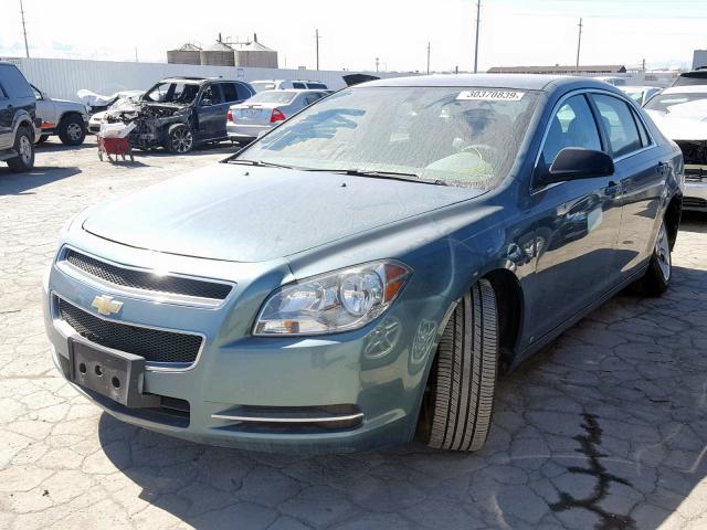 1G1ZG57B89F104830 - 2009 CHEVROLET MALIBU LS TEAL photo 2