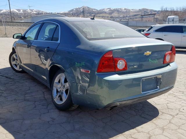 1G1ZG57B89F104830 - 2009 CHEVROLET MALIBU LS TEAL photo 3