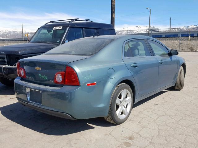 1G1ZG57B89F104830 - 2009 CHEVROLET MALIBU LS TEAL photo 4