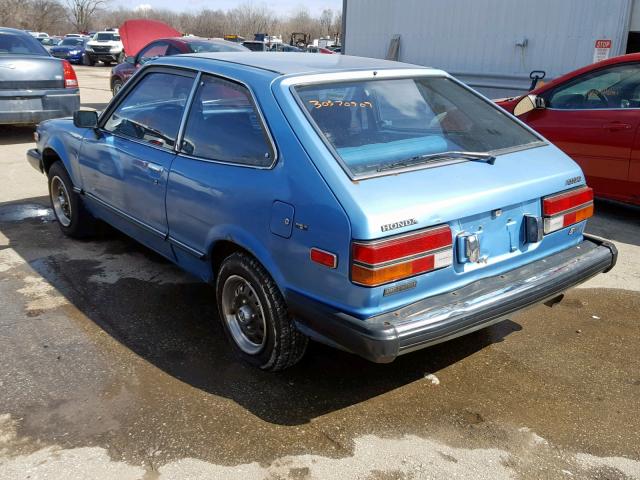 JHMSM532XBC134554 - 1981 HONDA ACCORD BLUE photo 3