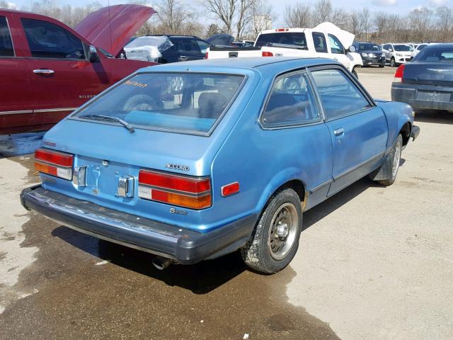 JHMSM532XBC134554 - 1981 HONDA ACCORD BLUE photo 4