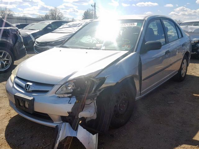 2HGES16394H540831 - 2004 HONDA CIVIC DX V SILVER photo 2