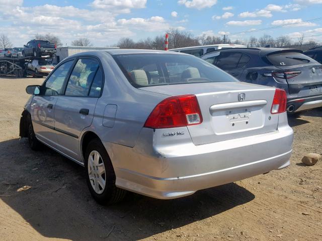 2HGES16394H540831 - 2004 HONDA CIVIC DX V SILVER photo 3