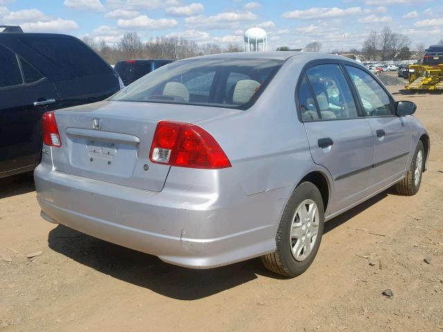 2HGES16394H540831 - 2004 HONDA CIVIC DX V SILVER photo 4