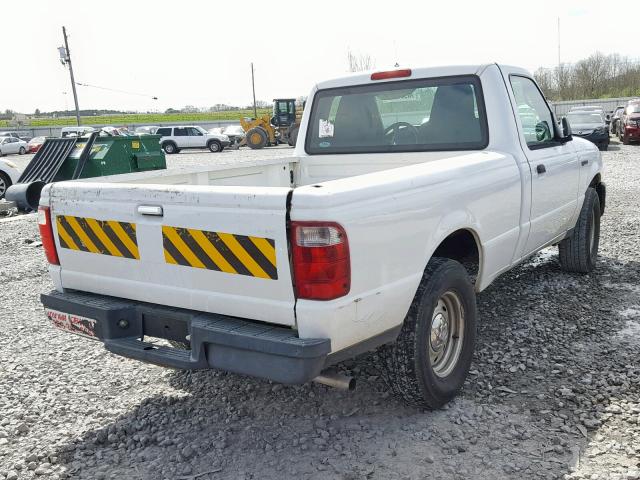 1FTYR10D54PA90860 - 2004 FORD RANGER WHITE photo 4