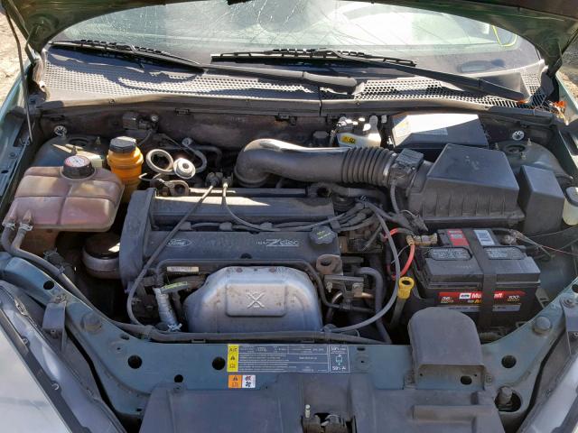 1FAFP38311W211170 - 2001 FORD FOCUS ZTS GREEN photo 7