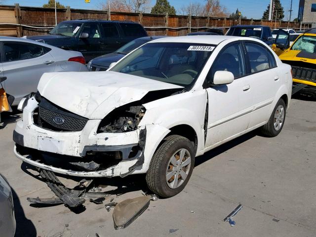 KNADH4A31A6619986 - 2010 KIA RIO LX WHITE photo 2