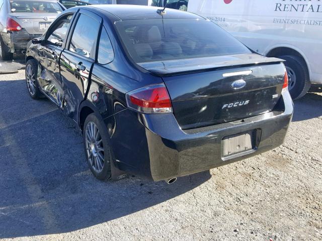 1FAHP3GN7BW167236 - 2011 FORD FOCUS SES BLACK photo 3