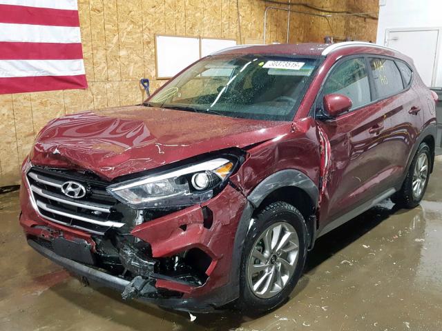 KM8J3CA47HU416965 - 2017 HYUNDAI TUCSON LIM RED photo 2