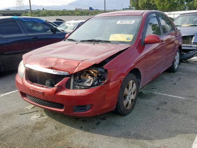 KNAFE222495622734 - 2009 KIA SPECTRA EX RED photo 2