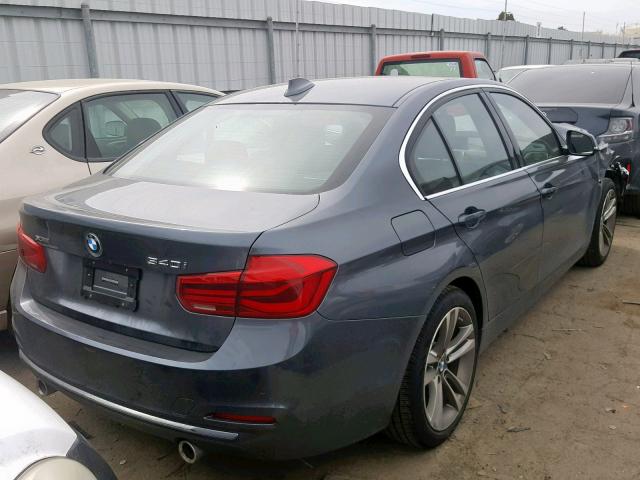 WBA8B7G57JNU95581 - 2018 BMW 340 XI GRAY photo 4