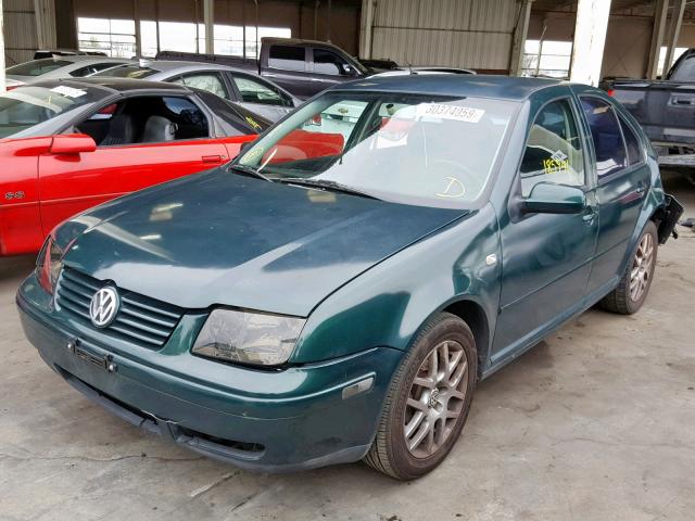 3VWSP69M52M013126 - 2002 VOLKSWAGEN JETTA GLS GREEN photo 2