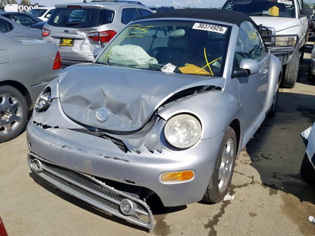 3VWCK21Y03M306296 - 2003 VOLKSWAGEN NEW BEETLE ვერცხლისფერი ფოტო 2