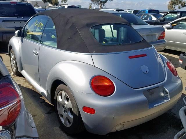 3VWCK21Y03M306296 - 2003 VOLKSWAGEN NEW BEETLE ვერცხლისფერი ფოტო 3