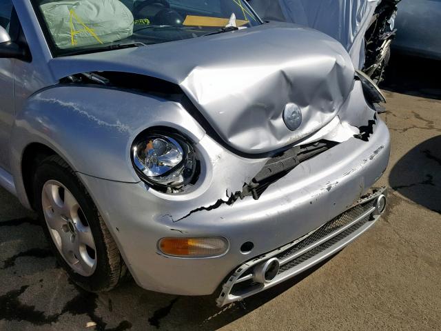 3VWCK21Y03M306296 - 2003 VOLKSWAGEN NEW BEETLE ვერცხლისფერი ფოტო 9