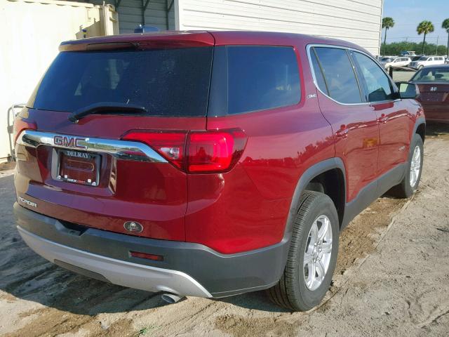 1GKKNKLAXJZ233735 - 2018 GMC ACADIA SLE BURGUNDY photo 4