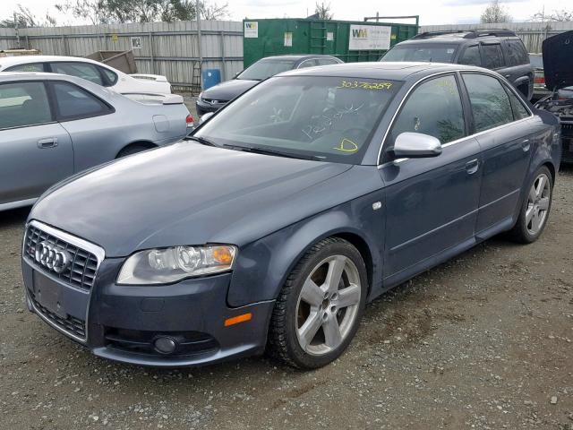 WAUGL68E05A466521 - 2005 AUDI NEW S4 QUA GRAY photo 2