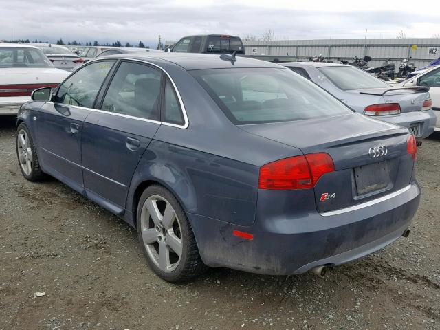 WAUGL68E05A466521 - 2005 AUDI NEW S4 QUA GRAY photo 3