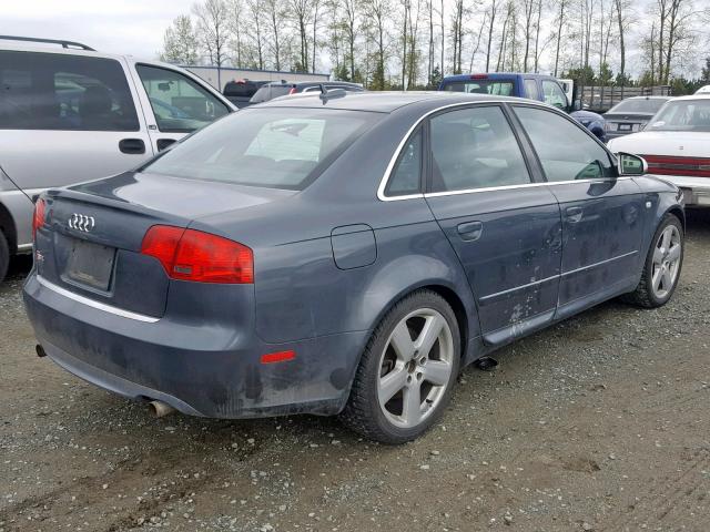 WAUGL68E05A466521 - 2005 AUDI NEW S4 QUA GRAY photo 4