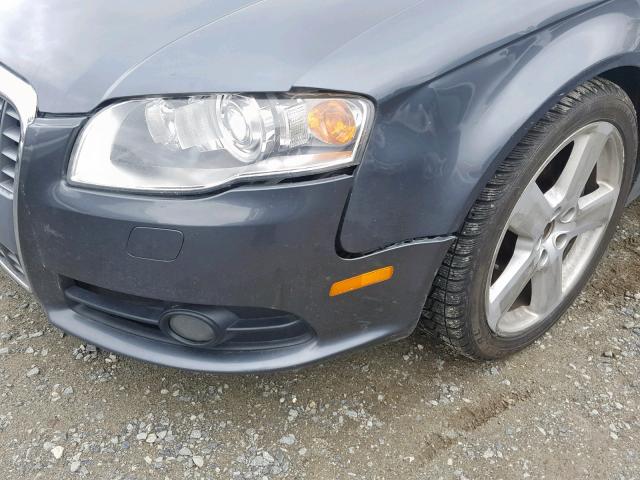 WAUGL68E05A466521 - 2005 AUDI NEW S4 QUA GRAY photo 9