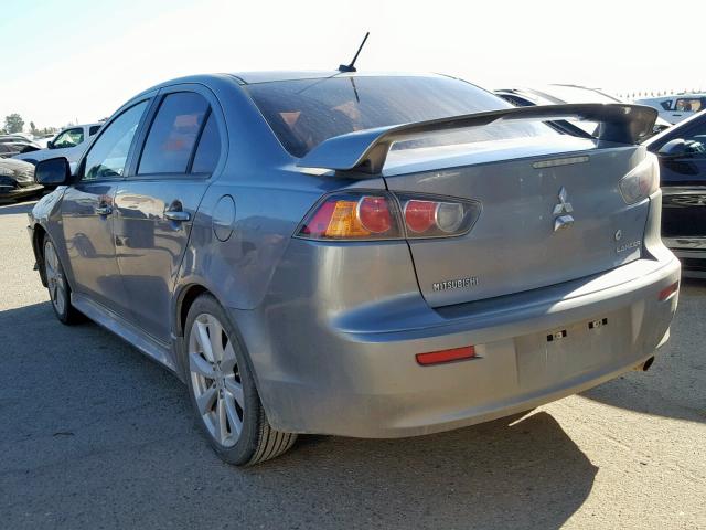 JA32U8FW0EU002238 - 2014 MITSUBISHI LANCER GT CHARCOAL photo 3