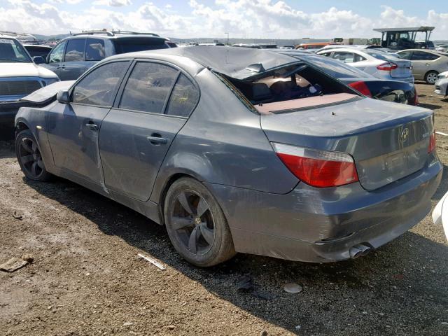 WBANE53556CK78361 - 2006 BMW 525 I GRAY photo 3