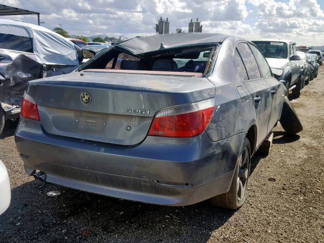 WBANE53556CK78361 - 2006 BMW 525 I GRAY photo 4