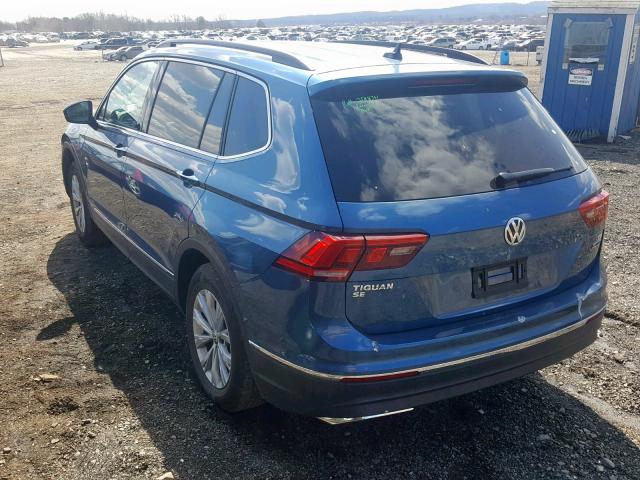 3VV2B7AX8JM170601 - 2018 VOLKSWAGEN TIGUAN SE BLUE photo 3