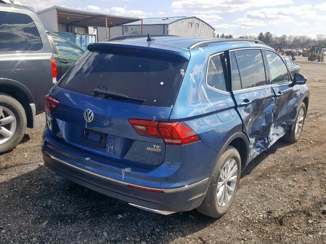 3VV2B7AX8JM170601 - 2018 VOLKSWAGEN TIGUAN SE BLUE photo 4