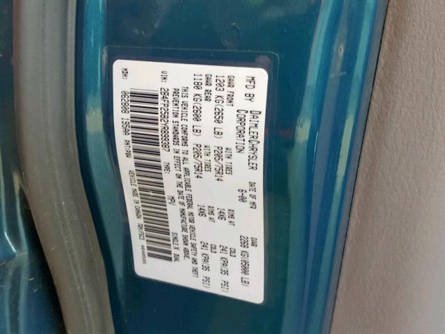 2B4FP25B2YR899387 - 2000 DODGE CARAVAN GREEN photo 10