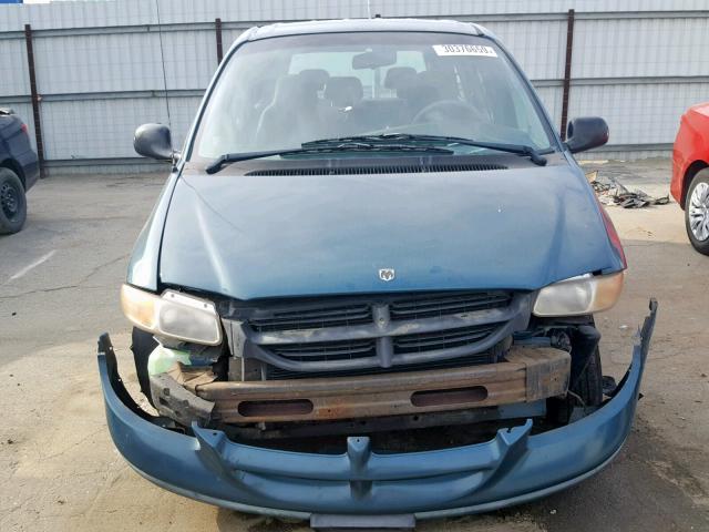 2B4FP25B2YR899387 - 2000 DODGE CARAVAN GREEN photo 9