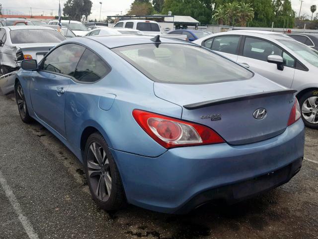 KMHHT6KD0BU045010 - 2011 HYUNDAI GENESIS CO BLUE photo 3