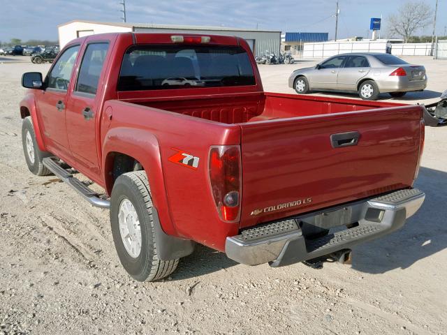 1GCDS136358198373 - 2005 CHEVROLET COLORADO BURGUNDY photo 3